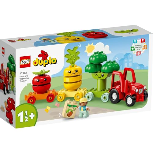 LEGO Duplo First Vegetable Tractor Toy, a Great Gift for Birthdays, Christmas, and Educational Toys for Boys and Girls Ages 18 Months, 2 Years, and 3