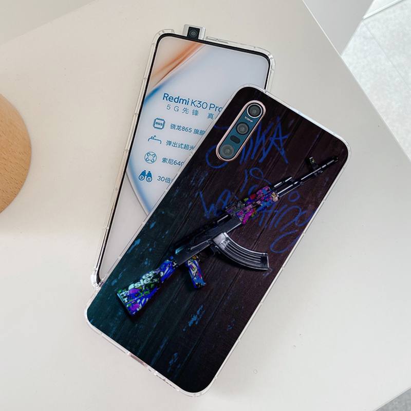 YNDFCNB AK47 Handgun Gun BUllets Phone Case for Samsung S21 A10 for Redmi Note 7 9 for Huawei P30Pro Honor 8X 10i Cover