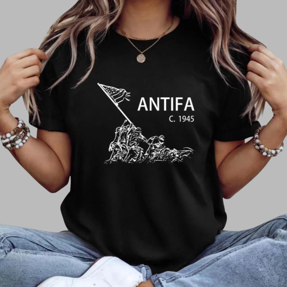ANTIFA C. 1945 T-Shirt Iwo Jima WW2 Veterans Historical Graphic Tee Men Women Unisex T-Shirt