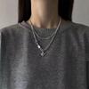 Double Layer Lucky Star Necklace For Men Hip Hop Jewelry Urban Streetwear Style Unisex Couple Chain Alloy Design