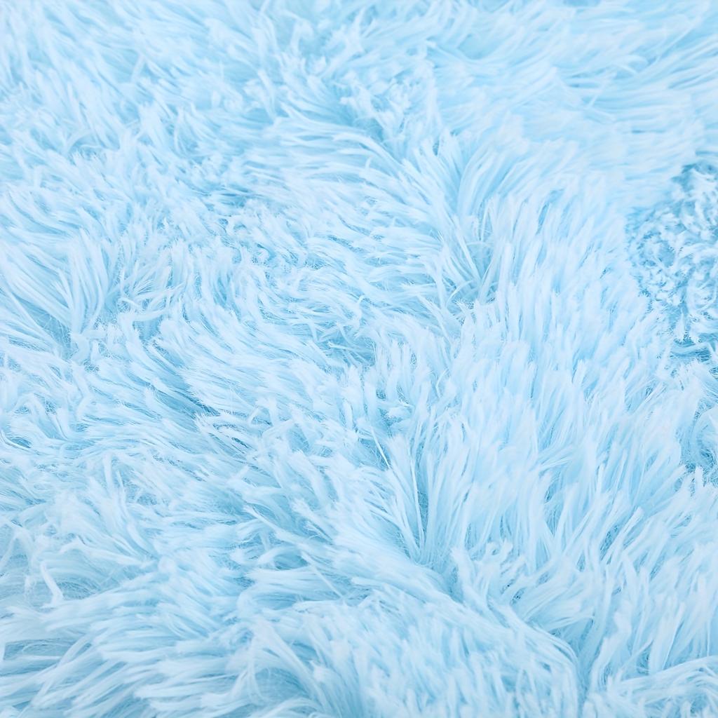 Aqua Blue Long Plush Blanket, Soft and Skin-friendly, Premium Feel. It Can Be Used as a Sofa Throw to Elevate Home Decor, or as a Shawl Blanket
