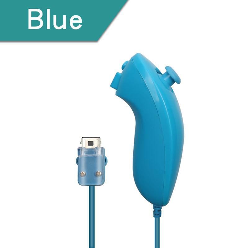 Neutral Style Wii Wireless Game Controller with Straight and Curved Handles and Built-in Accelerator