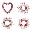 Heart Berries Candle Holders Rings for Valentine's Day Party Wedding Kitchen Tables Centerpieces Valentine Candle Rings