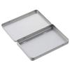 2 Pcs New Iron Metal Rectangular Storage Box Silvery 4.9 Inches Card Collection Box Iron Item Storage Box Room
