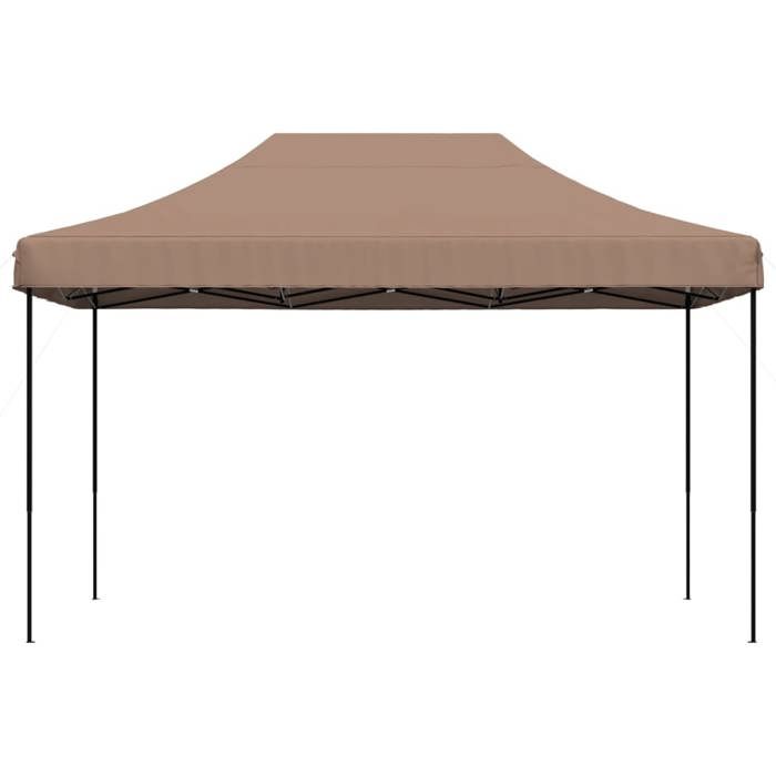 VidaXL Tente de réception pliable escamotable marron 440x292x315 cm, tente, tente à auvent, auvent de gazebo, tente gazebo, 4004964