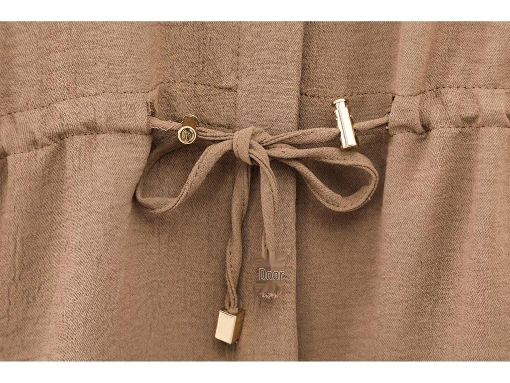 European & American Women's Drapey Lapel Shirt and Pants Set - Spring Casual Fashion