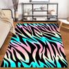 Colorful Zebra Print Gradient Carpet for Living Room or Bedroom Decor Suitable for use as an anti-slip for living room bedroom sofas