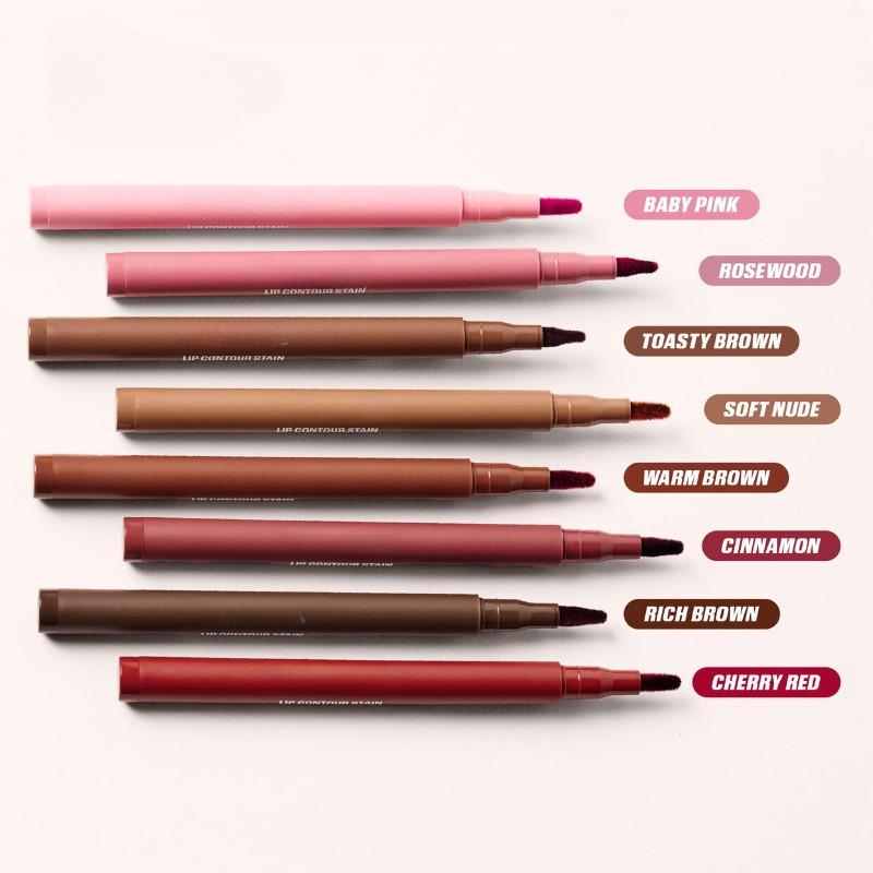 Velvet Colored Wooden Lip Penwaterproof Ladies' Charm Lip Pen Ladies' Long-lasting Makeup Toolsoft Pencil