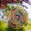 10 Zoll Hängender Windspinner Metallkunst Windspiel mit Labyrinth-Design 360° Drehend für Outdoor Garten Balkondekoration Geschenk für Freunde Familie für alle Jahreszeiten