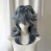 Grey Mist Blue Wolf Cut Mullet Wig, Unisex Short Layered Hair Wig, Sweet Cool Punk Style Full Cap Wig, Natural Looking Cosplay Wig for Men & Women