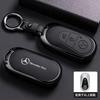 CQR1 Alloy Leather Car Smart Remote Key Case Cover Shell Fob For Mercedes Benz 2022 C S Class W206 W223 S350 C260 C300 S400 S450 S500