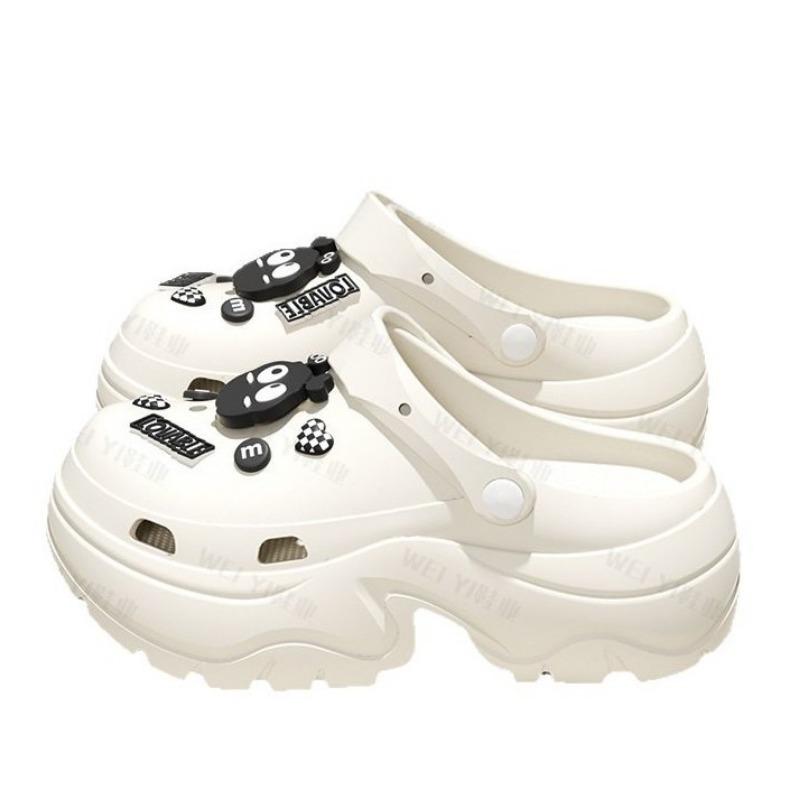 7.0CM small man height-increasing thick-soled hole shoes summer beach slippers can be worn outside high-end cool slippers women's models