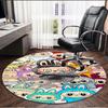 Labubu Print Round Rug, Washable Floor Carpet, For Entryway Dorm Laundry Room Office Study, Home Decor Birthday Christmas Gift