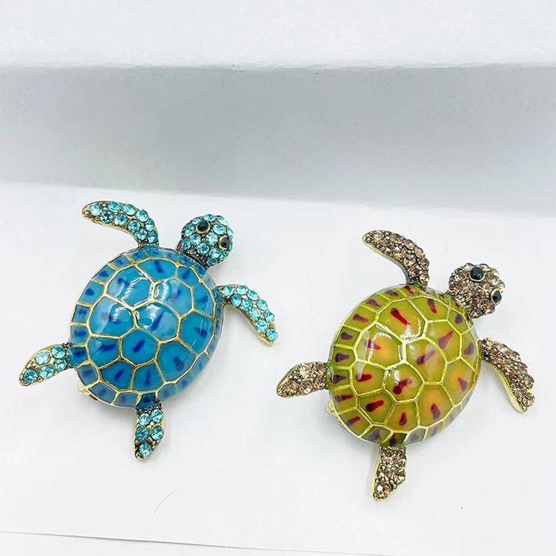 Trendy Personalisierte Schildkrötenförmige Brosche Kreative Schöne Tierbrosche Party Casual Brosche Kleidungszubehör Geschenke