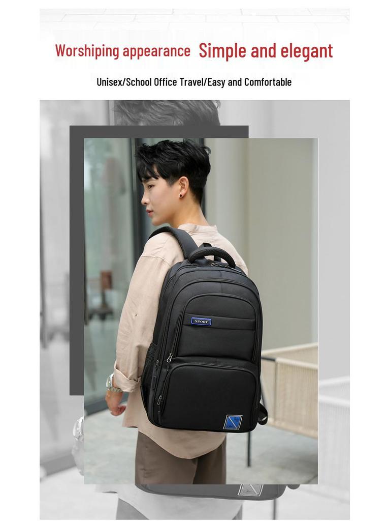 Trendy Large-Capacity Business Travel Backpack for Laptops and Students