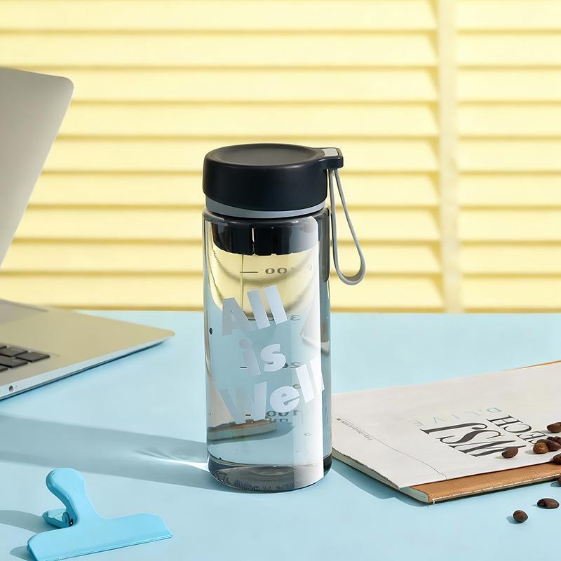 Female summer water cup student cute kettle portable with handle tea leak plastic cup 560ml