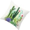 Succulent Cactus Comfortable Linen Pillowcase Sofa Home Cushion Cover