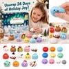 Toy -Day Countdown Calendar Set - Baozi Steamed Bun Shape Stress Toys, Random Colors