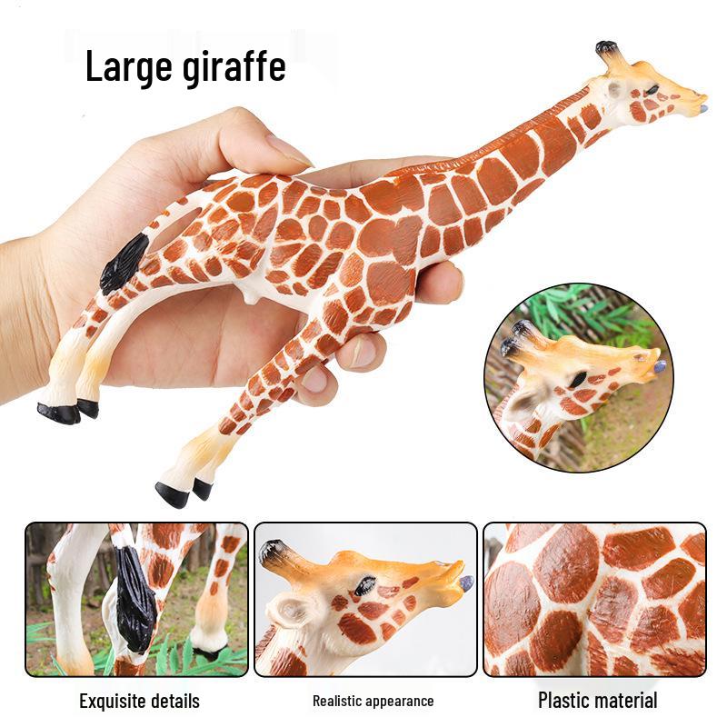 Large Solid Giraffe Toy Figure - Living Room Ornament & Photography Prop - Gift for Boys and Girls