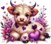 Autocolant Auto Cartoon Vaci de Munte și Model Floral QT2450#15cm, Potrivit pentru Laptop, Mașină, Camionetă, Furgonetă, SUV, Motocicletă, Fereastră