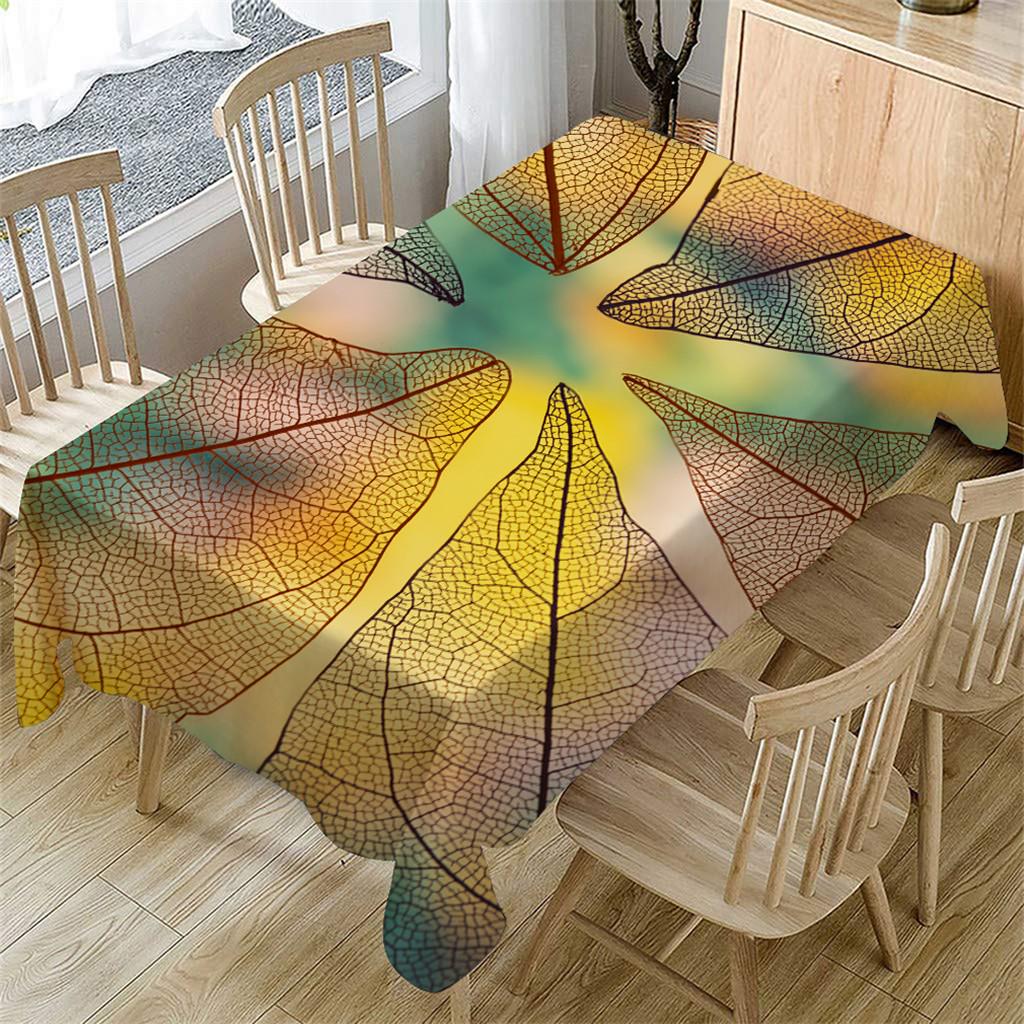 Tree Leaf Pattern Table cloth Rectangular Tea Table cover Dining Home ...