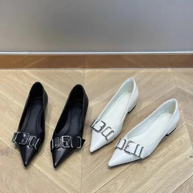 Pointed Toe Women Shoes Designer Shallow Sexy Shoes Chunky Autumn Fashion Shoes New Brand Dress Walking Mujer Zapatillas