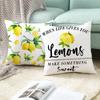 Nordic Ins Pillow Cover Summer Yellow Lemon Print Pillow Cover Sofa Cushion Cover Home