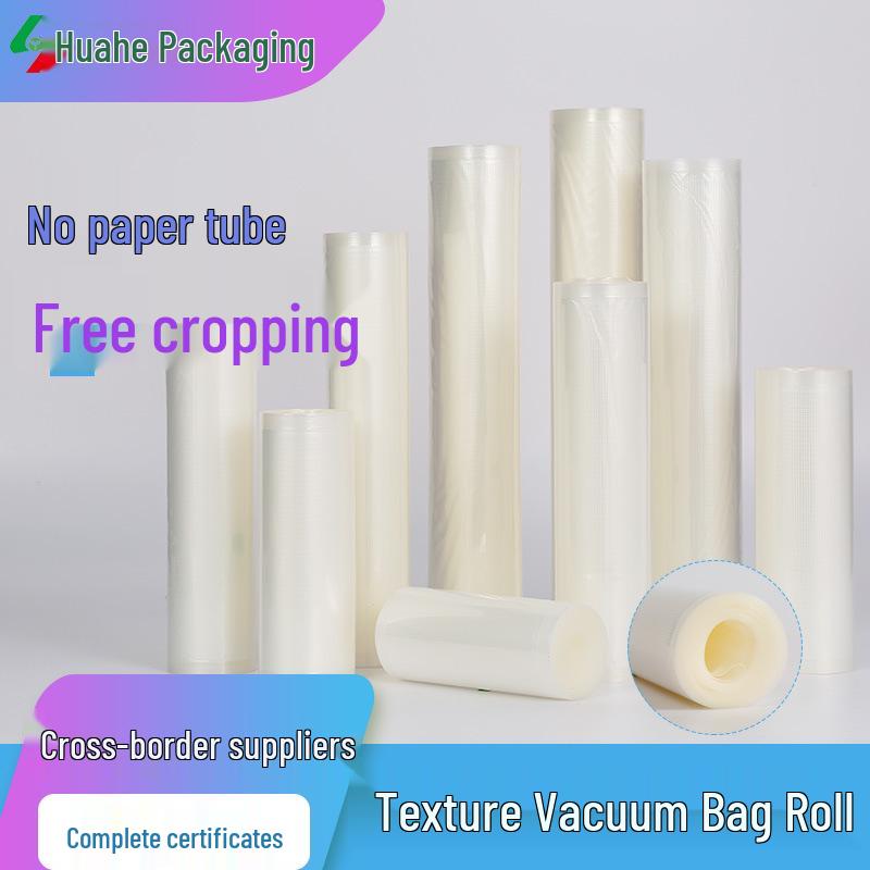 Polka Dot Vacuum Seal Food Storage Bags Paperless Tube Roll 12cmx5m