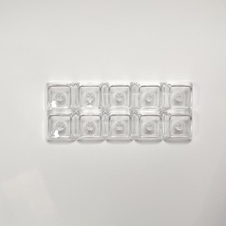 5/10pcs 1U Keycaps Set XDA Height Transparent with Backlit For Personalizing Mechanical Keyboards Enhances Typing