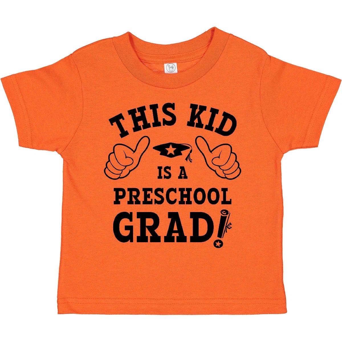 Inktastic This Kid Preschool Grad Toddler T-Shirt Graduate Thumbs Up Hitchhiker 120