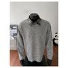 Men S Collared Panelled Vintage American Loose Casual Hoodie