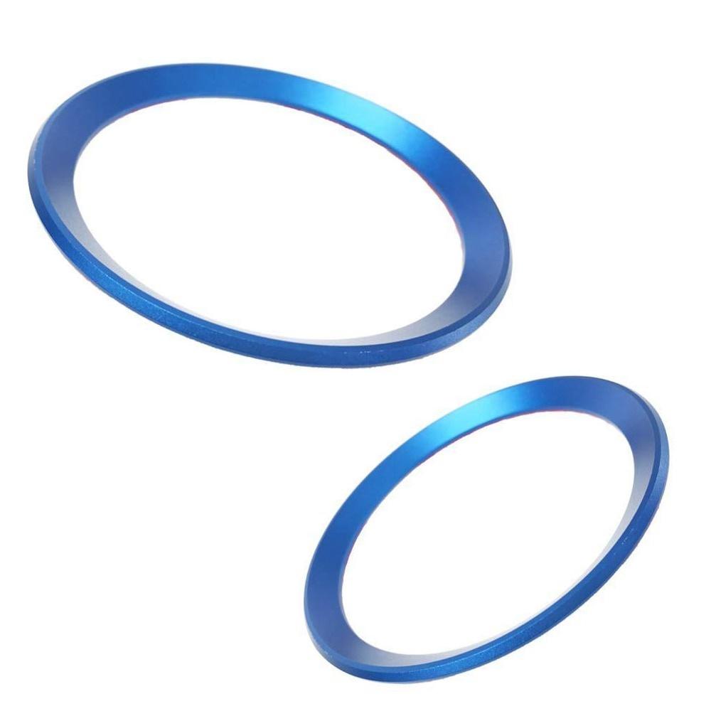 2pcs/set Chrome Aluminum Car Exterior Logo Ring Front Hood Trunk Lid Badge Circle Decoration Emblem For B+M+W 3 4 Series M3 M4 E36 E46 E90