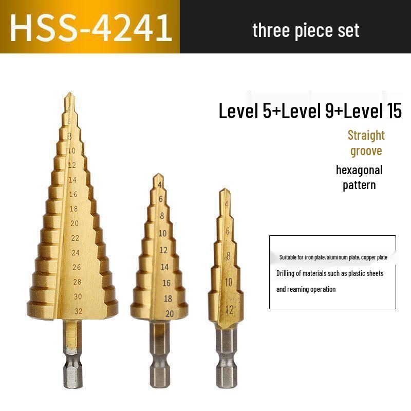 

Stainless Steel Tapered Step Drill Bit for Metal and Aluminum
