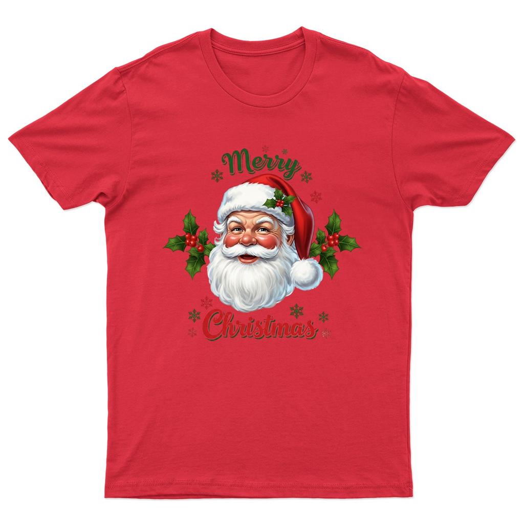 Merry Christmas Santa Claus TShirt Unisex Gift Retro Seasonal Funny Xmas