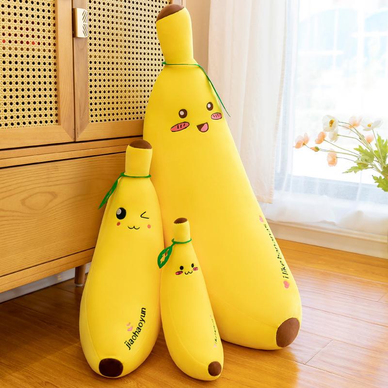 50Cm Fruit Soft Plushies Pillow Large Realistic Banana Pillow With Stretch Crystal Cotton Plush New Year Valentine'S Day Gift