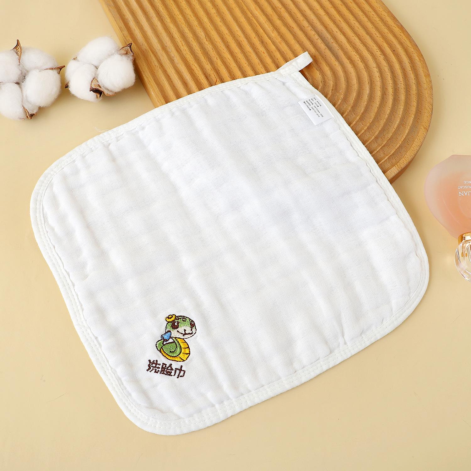 

Вишиваний шестишаровий бавовняний марлевий дитячий слинявчик та мочалка, дизайн 2025 30*30 Stretched