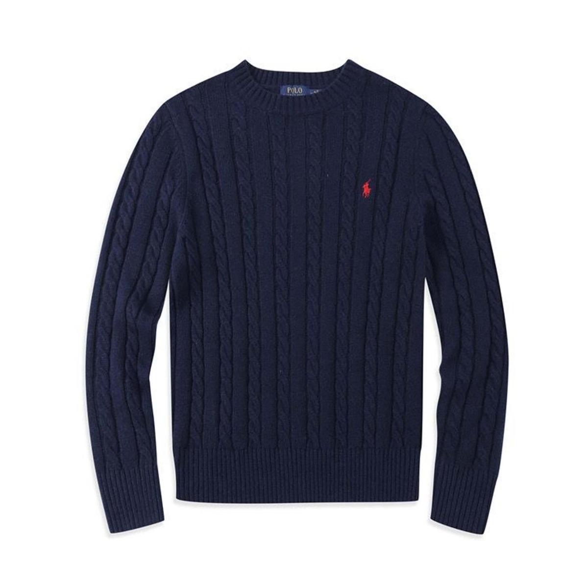 RogueWave Ronde Hals Pullover Modieuze Top Gebreide Trui Casual Trui Herenkleding Herfst/winter L koningsblauwe kleur