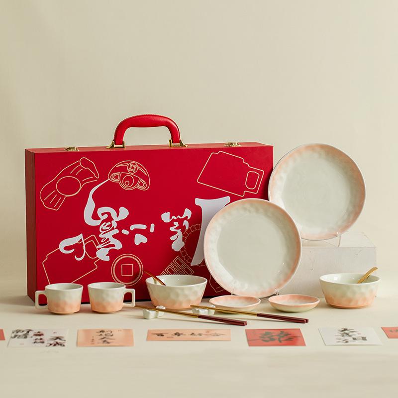 Special Wedding Gift Set: Tableware, Bowls, Chopsticks for Bride & Newlyweds, Ideal Engagement and Dowry Favors