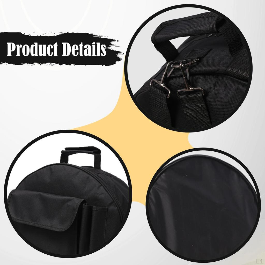 Snare Drum Bag Adjustable Shoulder Straps 13/14 inch Portable Water Resistant Oxford Protector with