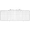 Vidaxl Kosze Gabionowe, 15 Szt, 300X30X100/120Cm, Galwanizowane Żelazo