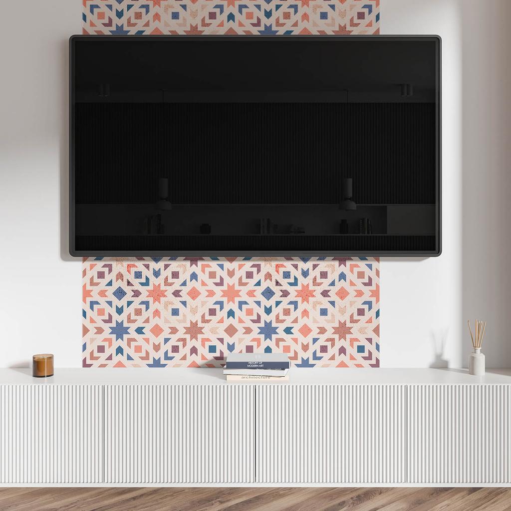 Winylowy Panel Samoprzylepny Do Pokoju Młodzieżowego 120X60 Cm Geometryczne Wzory W Harmonii
