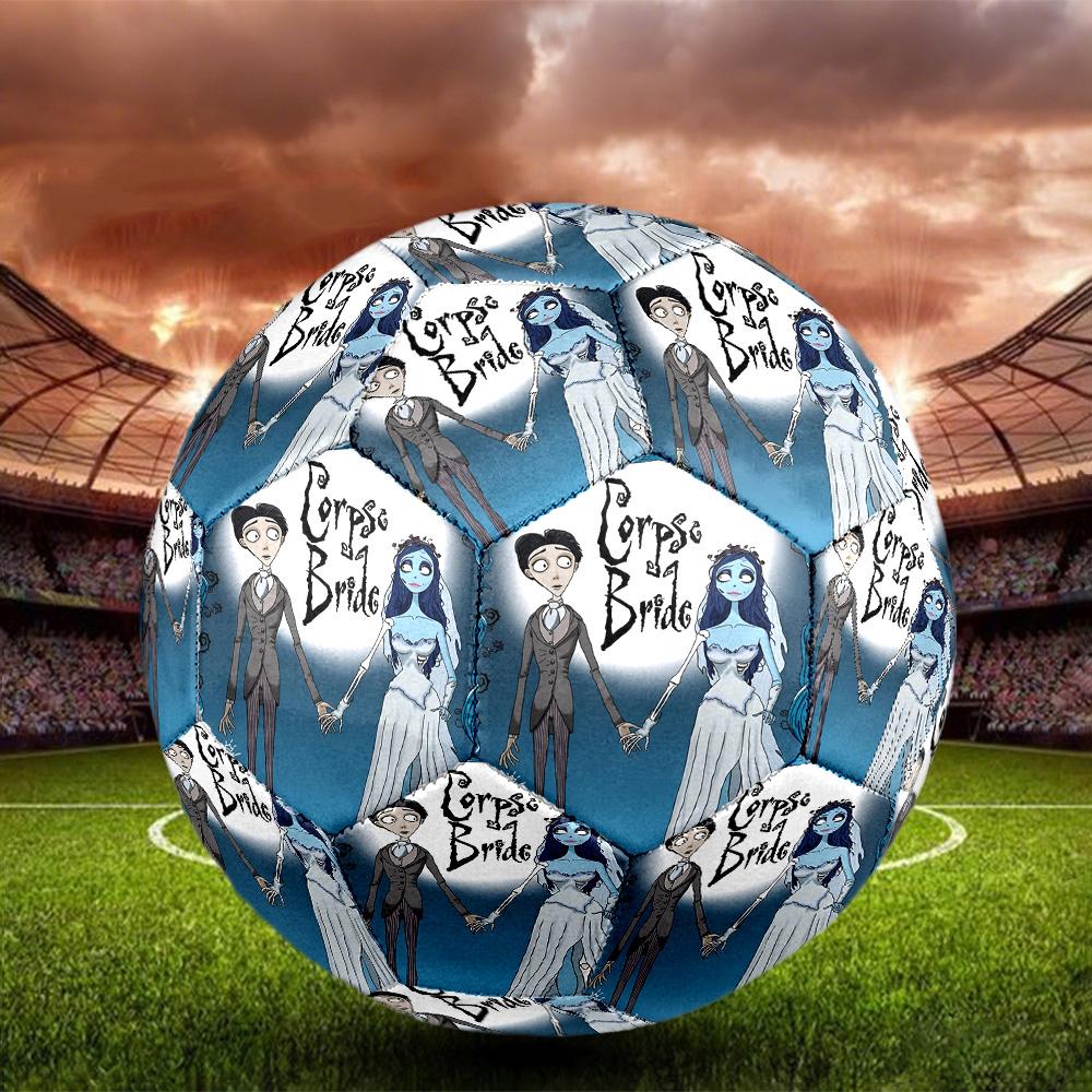 Corpse Bride Print Size 5 Soccer Ball, Standard Match Football for Sports Game and Team Practice, Ideal Gift for Soccer Fans