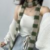 Subculture Y2K Striped Scarf Gothic Punk Choker Streamer Trendy Narrow Long Scarf  Girl