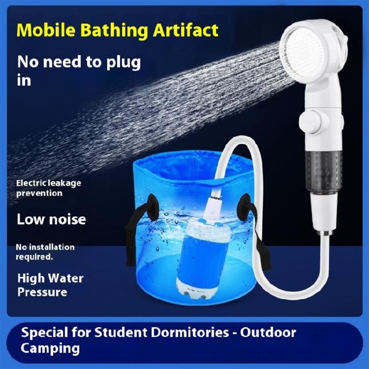 Rechargeable Electric Shower Pump Handheld Shower Head Portable Camping Shower Pump for Camping, Beach Washing
