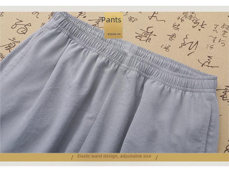 Ice Silk Short-Sleeve Summer Shirt for Middle-Aged and Elderly Men