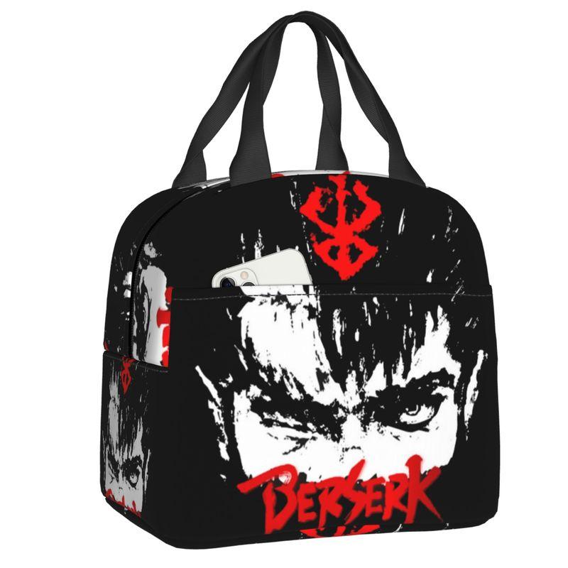 Custom Classic Anime B-Bereserks Hot Logo Insulated Lunch Bags for School Office Waterproof Thermal Cooler Bento Box Women Kids