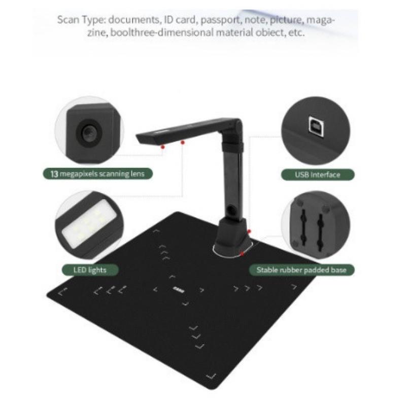 12 milionów pikseli HD Skaner Certyfikatów Dokumentów Skaner Kontraktów Biurowych A3 Zdjęcie Książka do Nauki Inteligentny Skaner