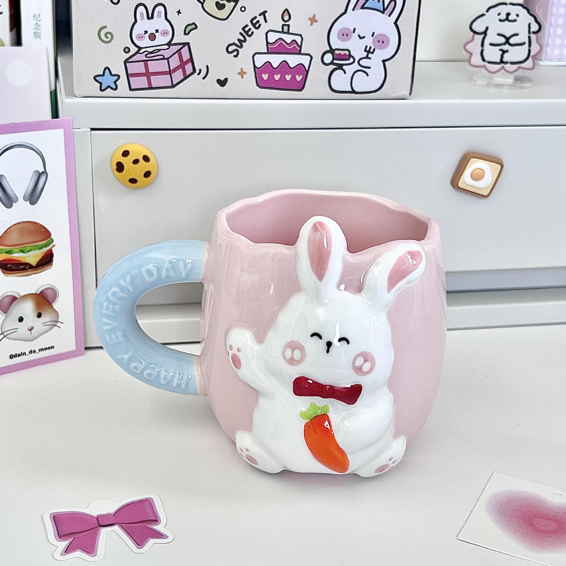 

High-value cute Tutu ceramic cup couple mug girlfriend practical souvenir for girls birthday gifts 401-500ml