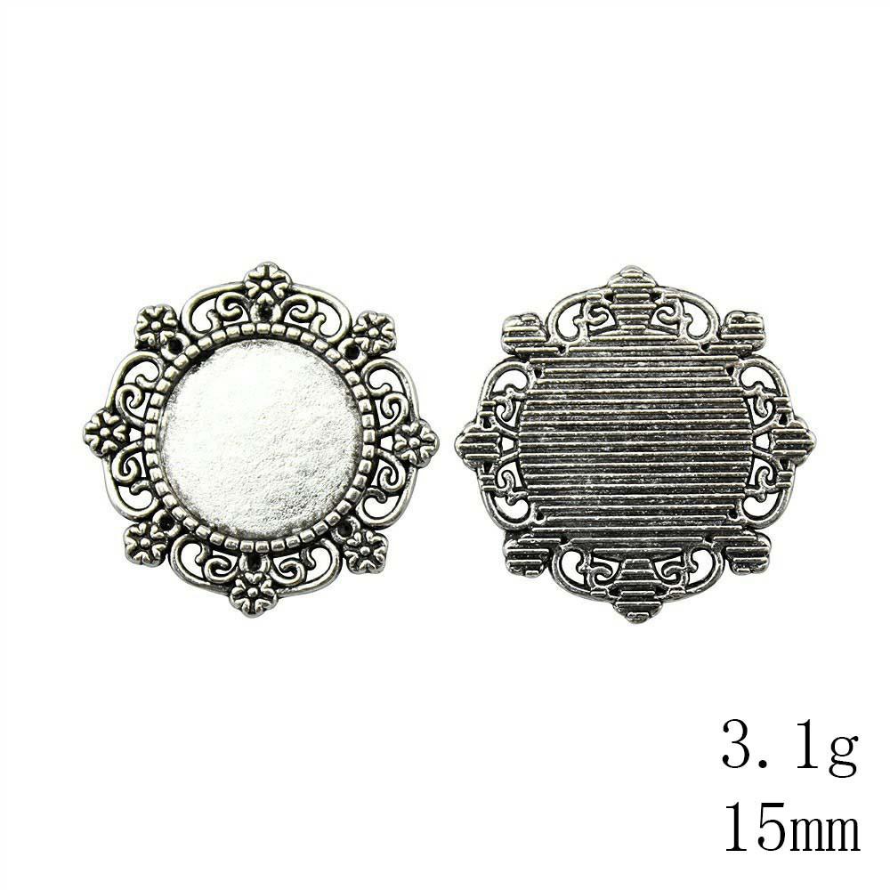 Back To School Jewelry And Accessories Fit Round 16mm Glass Cabochon Base Setting Tray Accessories Parts Items Accessories Accessories