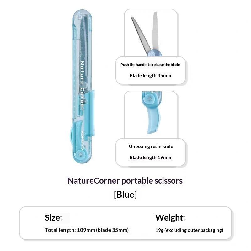Portable Pocket Scissors Retractable Safety Small Scissors Multicolor Lightweight Hand Cutter For Student Handmade Craft School